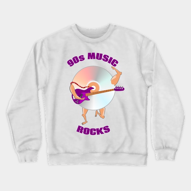 CD playing bass Crewneck Sweatshirt by mailboxdisco